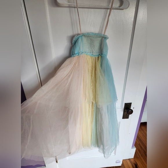 NWT Pernille Rosenkilde Strapless Tiered Tulle Dress - Picture 6 of 9